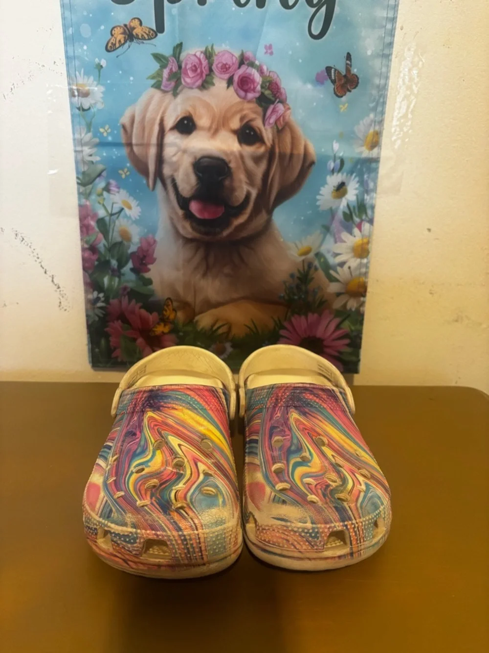 Kids Crocs Colorful Swirl Slip-On Clogs - Multicolor